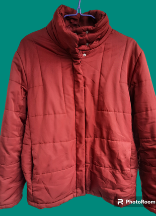 Червоний пуховик куртка тепла ідеальна для осені зими весни