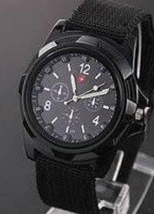 Наручний годинник Swiss Army чоловічий кварцовий Чорний