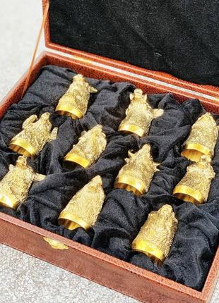 Подарочный набор охотничьих чарок "Трофеи" в кейсе, 10шт
