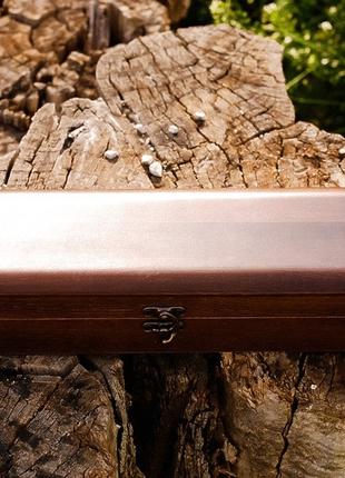 Подарочный футляр из дерева для ножей ручной работы (оттенок к...