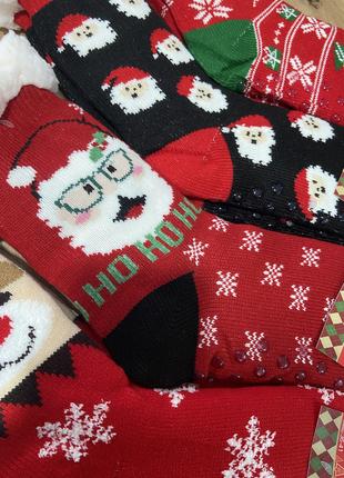 Тепленькі вовняні новорічні шкарпетки валянки