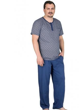 Мужская пижама футболка+брюки, 100% хлопок, Турция.