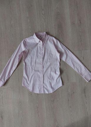 Рубашка розовая брендовая uniqlo, размер s