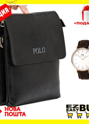 Мужская сумка через плечо Polo Videng Leather Сумка-планшет+Ча...