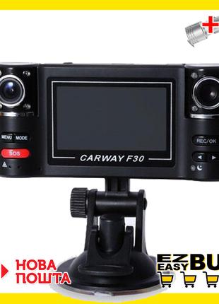 Автомобильный видеорегистратор на 2 камеры F30 HD Видеорегистр...