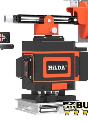 Лазерный уровень Hilda 3D ЗЕЛЕНЫЙ ЛУЧ лазерный нивелир 12 лини...