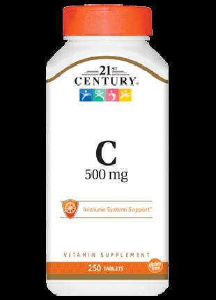 Вітамін C 21st Century 500 мг 250 таб (США)