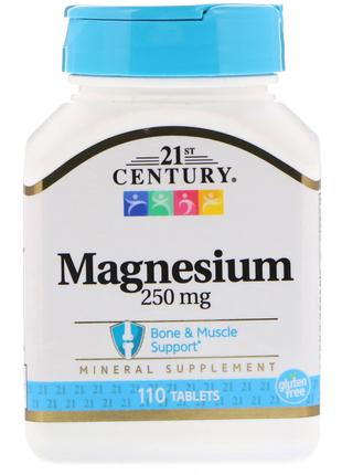 Магний Magnesium 21st Century 250 мг 110 таб