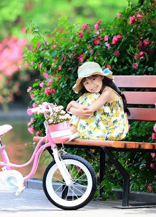 Велосипед для дівчинки 6-8 років Маленький лебідь біло-рожевий...