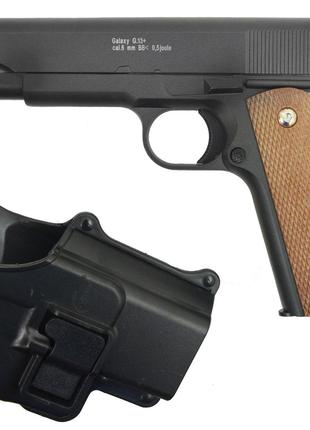 Детский пистолет Colt 1911 с кобурой металлический 6 мм