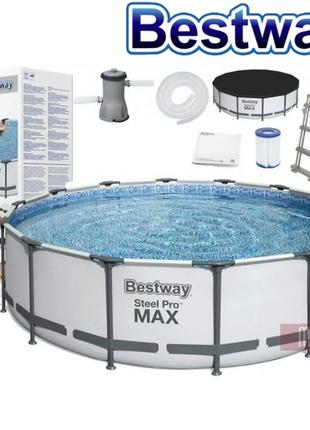 Круглый каркасный бассейн Bestway Steel Pro MAX 5612X 427 х 12...