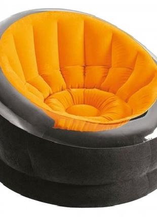 Надувное кресло INTEX 68582 круглое уличное оранжевое
