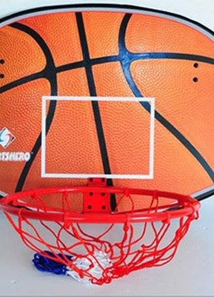 Игровой набор для игры в баскетбол: щит с кольцом корзиной и б...