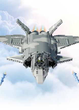 Конструктор самолета J-20 Высокодетализированная модель военно...