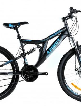 Горный велосипед для подростков Azimut Blackmaunt 24"-16" двух...