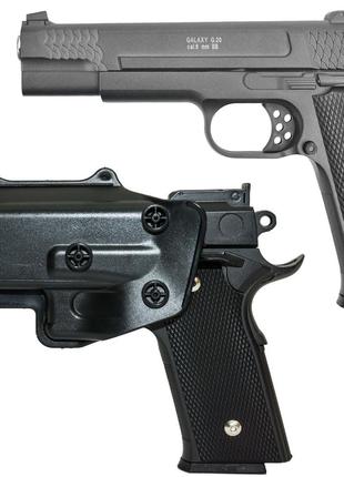 Пистолет детский с кобурой Browning HP Браунинг металл 6 мм
