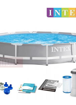 Каркасный круглый бассейн INTEX Prism Frame Pool 366 х 76 см +...