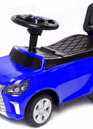 Дитяча одномісна машинка-каталка толокар із пластиковими колес...