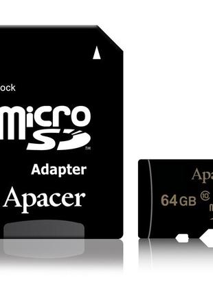 Карта пам'яті Apacer microSDXC 64GB UHS-I U1 Class 10 + адапте...
