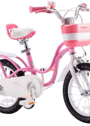 Велосипед дитячий двоколісний 12" для дівчинки Маленький лебід...