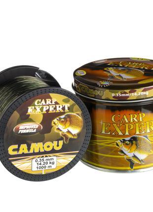 Жилка Carp Expert Camou 1000м 0.35мм 14.2 кг волосінь рибальська