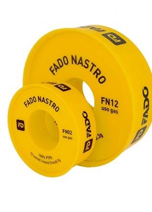 Стрічка фум Nastro ГАЗ 12х10х0,075мм (жовтий пластик)
