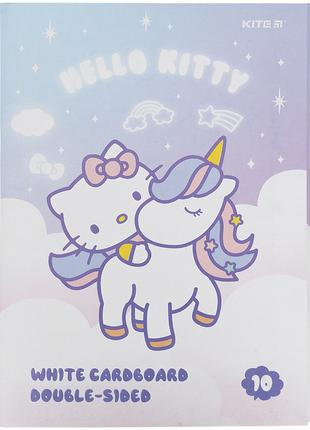 Картон белый Kite Hello Kitty HK21-254, А4, 10 листов, папка