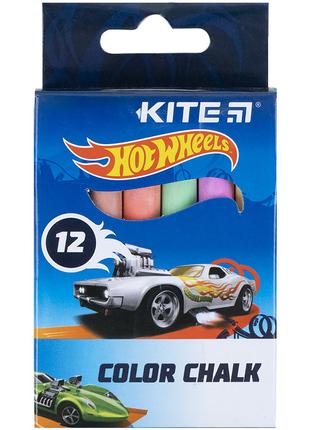 Мел цветной Kite Jumbo Hot Wheels HW21-075, 12 штук