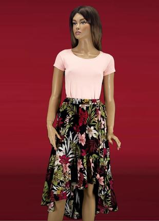 Красивейшая брендовая юбка миди "chicoree" с цветочным принтом...