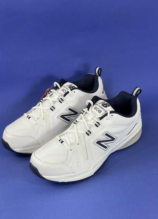 Мужские белые кожаные кроссовки new balance 608 размер 47