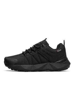 Чоловічі кросівки columbia facet low trinsulate all black whit...
