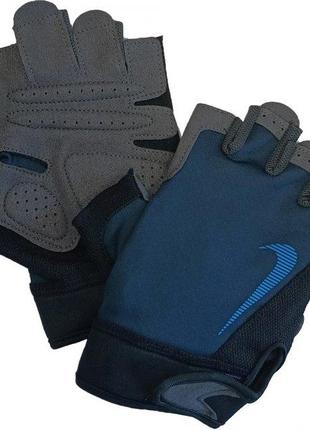 Перчатки для фитнеса и тяжелой атлетики Nike M ULTIMATE FG Син...