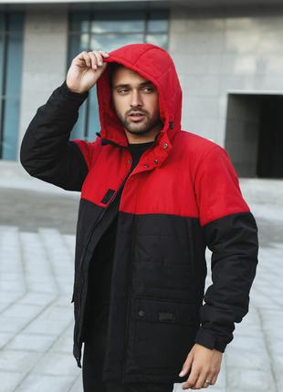 Чоловіча демісезонна Куртка Waterproof Intruder червоно-чорног...