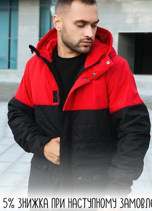 Демісезонна Куртка Waterproof Intruder червоно-чорна,чоловіча ...