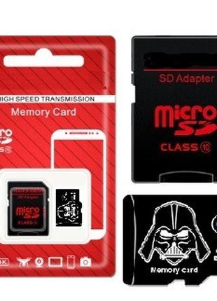 MicroSD карта DarkWeider 64Gb (10 class) с SD адаптером