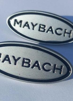 Эмблемы Maybach в сидения Mercedes S-class W222 (черные, оваль...