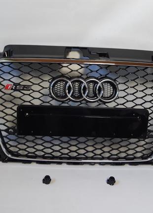 Решетка радиатора Audi A3 2011-2015 в стиле Audi RS3 (Chrome)