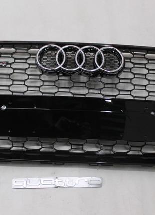 Решетка радиатора Audi A4 B9 стиль RS4 (черная)