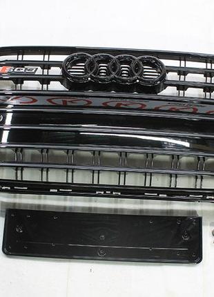 Решітка радіатора Audi Q3 2015-2018 в стилі SQ3 (All Black)