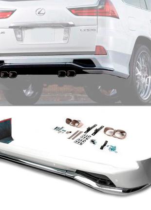 Накладка Modellista на задний бампер Lexus LX 570 450d (цвет б...