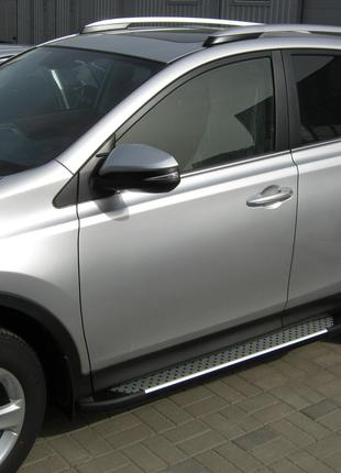 Пороги боковые "Saphire" для Toyota Rav-4 2013