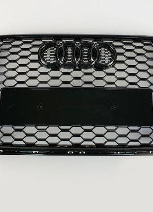 Решітка радіатора Audi Q3 2015-2018 в стилі RSQ3 (All Black)