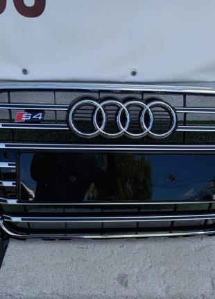 Решетка радиатора Audi A4 2012-2015 стиль Audi S4 Black+Chrome
