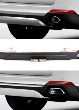 Диффузор M-tech с насадками для заднего бампера BMW X5 F15 (по...