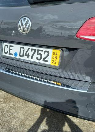 Накладка на задний бампер VW Passat B7 Combi (нержавейка)