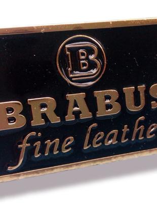 Шильдик Brabus fine leather в сидения (бронза)