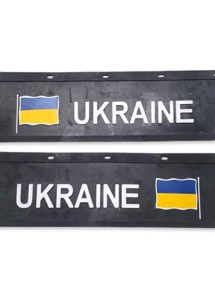 Бризковик на крило кабіни з об'ємним малюнком "UKRAINE" Чорний...