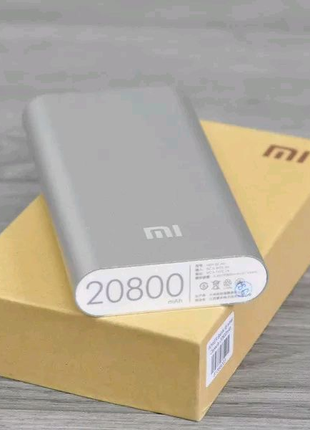 Повер банк Xiaomi 20800 mAh Power Bank Внешний Аккумулятор СЕРЕБР
