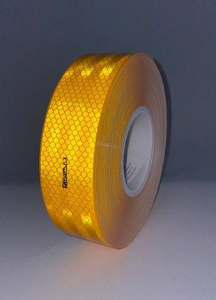 Лента светоотражающая для маркировки желтая 50м Е13