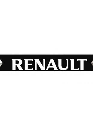 Брызговик на задний бампер с рисунком "RENAULT" Черно-Белый (2...